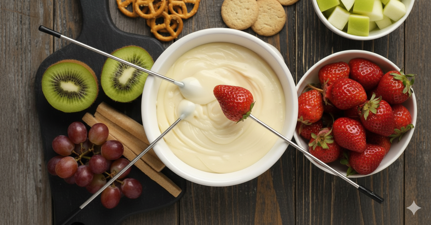 White Chocolate Amaretto Fondue Recipe