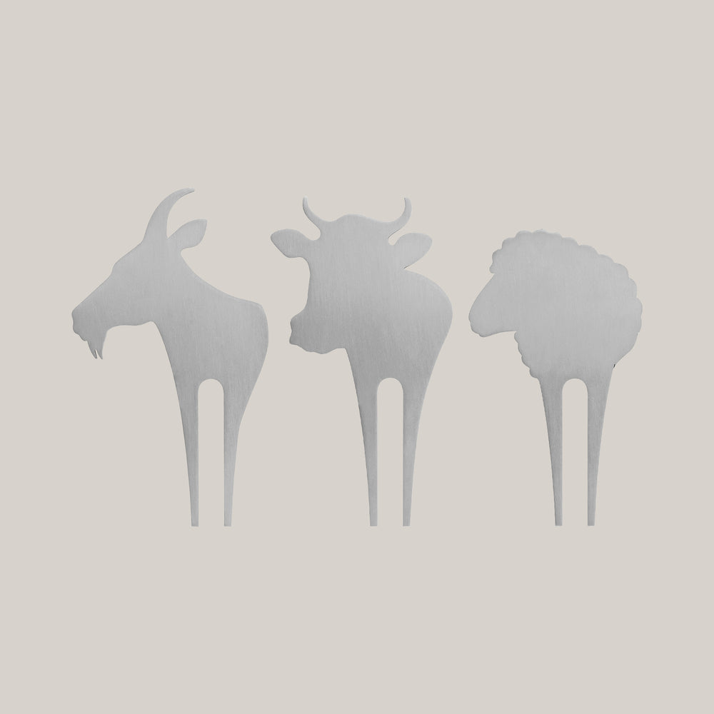Animal Cheese Pick Set - Stainless Steel