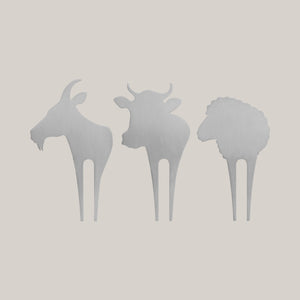 Animal Cheese Pick Set - Stainless Steel