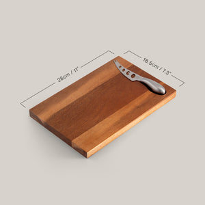 Mini Acacia Cheese Board & Knife Set