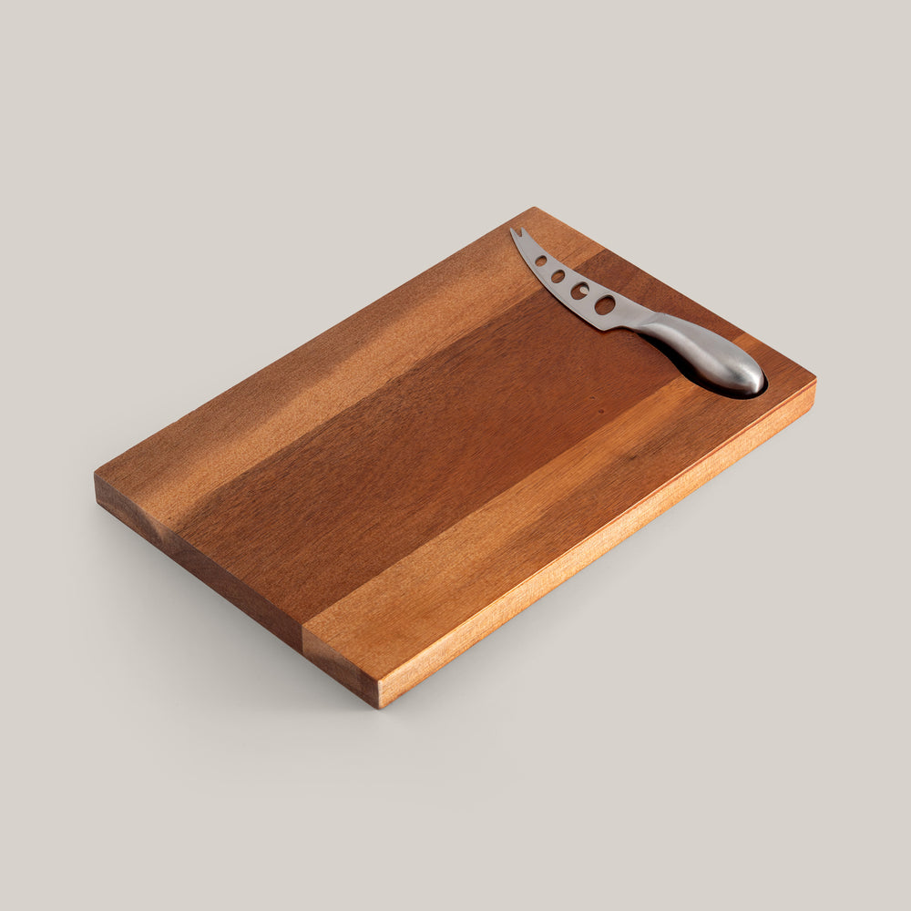 Mini Acacia Cheese Board & Knife Set