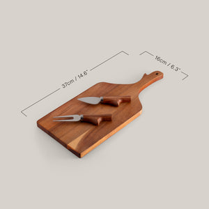 Acacia Cheese Board & Knife Set