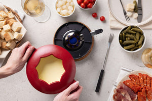 Alpine Cast Iron Fondue Set, Red