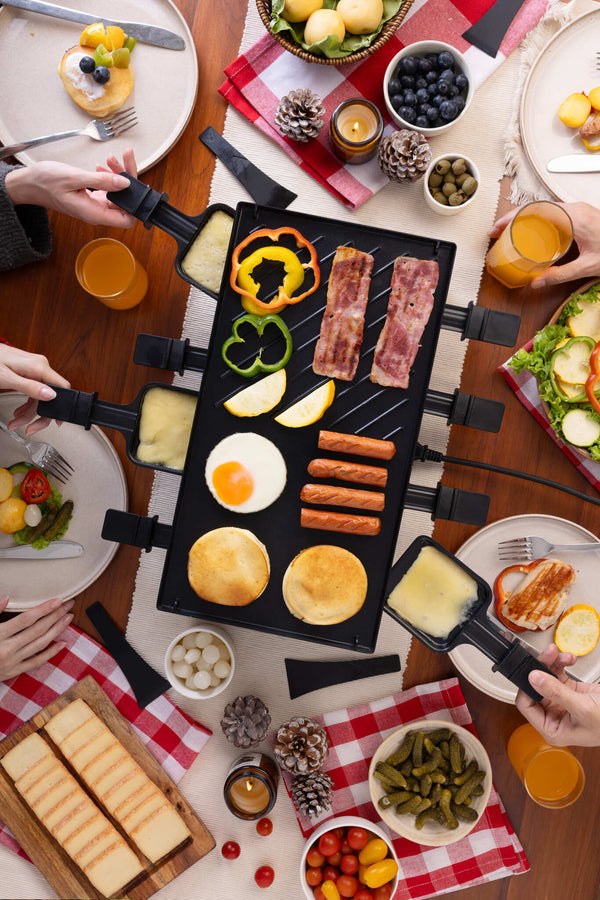 Verso 8-Person Cast-Iron Raclette Grill | Indoor / Outdoor