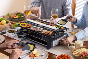 Venti 8 Person Raclette Grill with Smoke Extractor