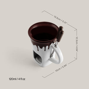 Nostalgia Chocolate Fondue Mug Set