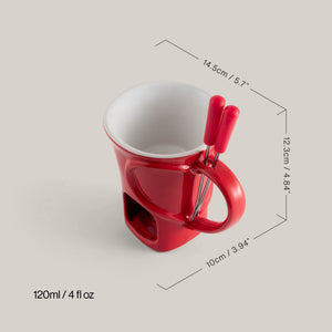 Ensemble de tasses à fondue au chocolat Sweetheart