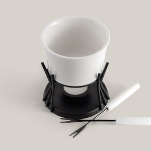 Kindle Ceramic Chocolate & Cheese Fondue Set