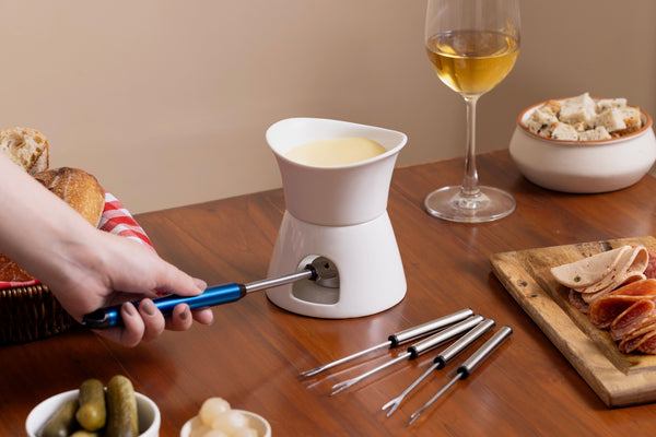 Glow Ceramic Chocolate & Cheese Fondue Set
