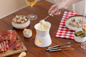 Glow Ceramic Chocolate & Cheese Fondue Set
