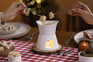 Glow Ceramic Chocolate & Cheese Fondue Set