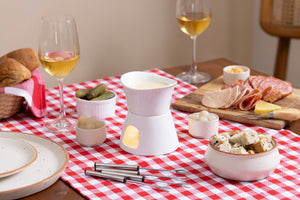 Glow Ceramic Chocolate & Cheese Fondue Set