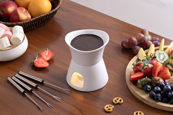 Glow Ceramic Chocolate & Cheese Fondue Set