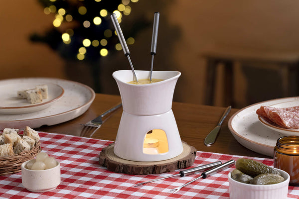 Glow Ceramic Chocolate & Cheese Fondue Set