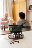 9-Piece Cast Iron Fondue Set | Green | TICINO | Swissmar