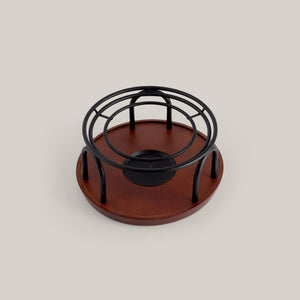 Ticino Green Cast Iron Cheese Fondue Set