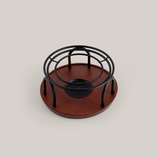 Ticino Green Cast Iron Cheese Fondue Set