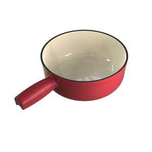 Chalet Cheese Fondue Cast Iron Set, Red