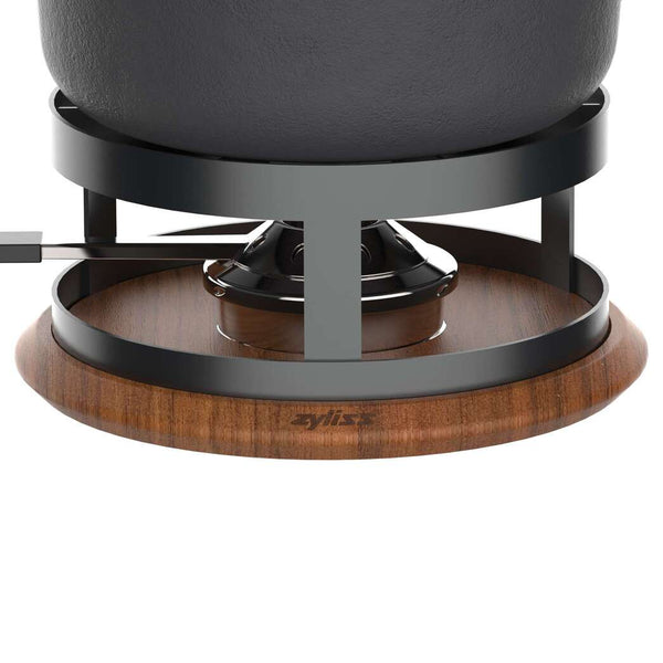 Chalet Cheese Fondue Cast Iron Set, Beluga Grey