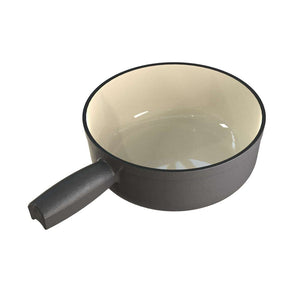 Chalet Cheese Fondue Cast Iron Set, Beluga Grey