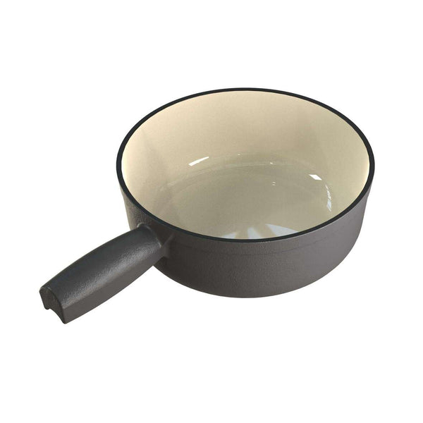 Chalet Cheese Fondue Cast Iron Set, Beluga Grey
