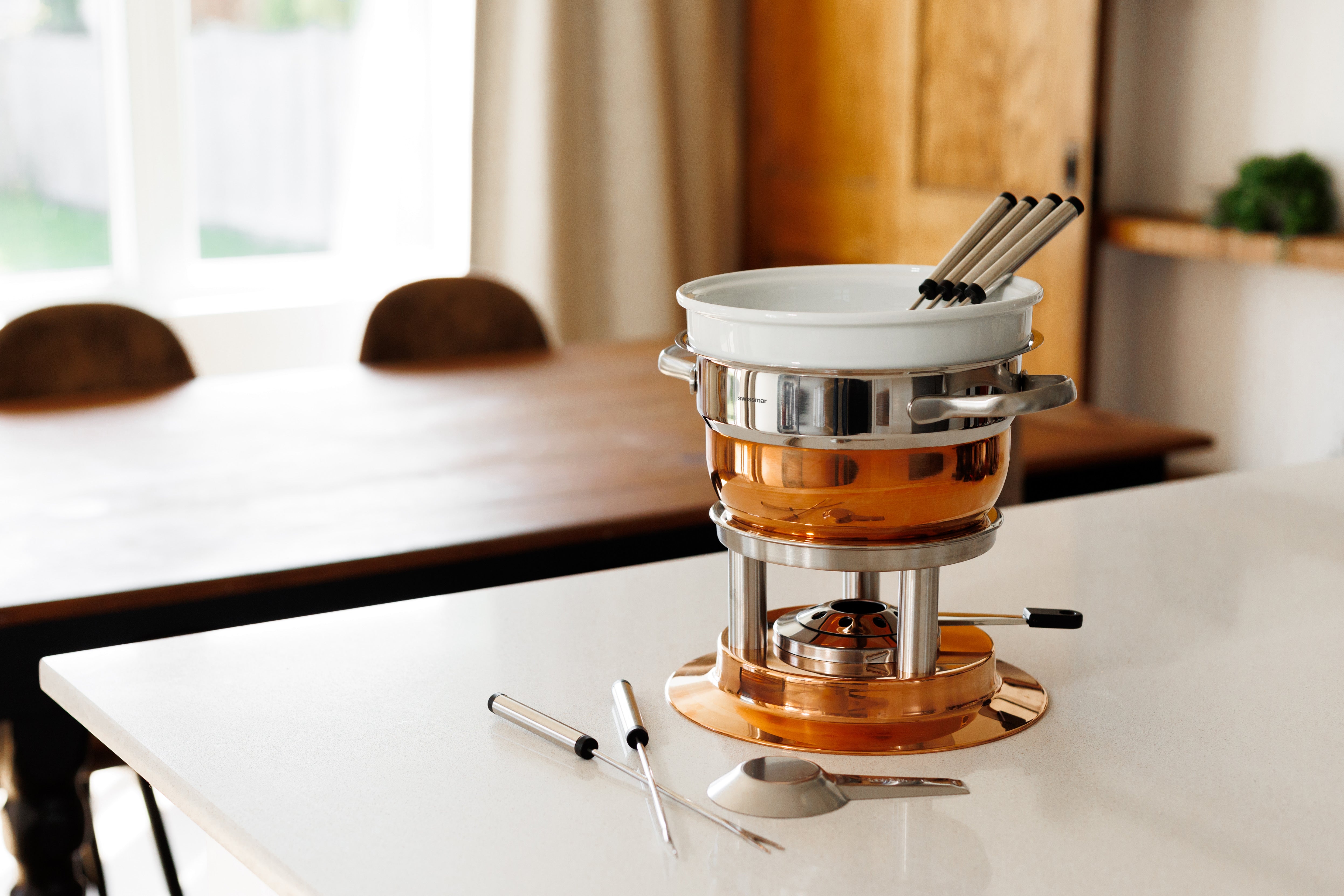 Lausanne 3-in-1 Copper Plated Fondue Set
