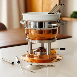 Lausanne 3-in-1 Copper Plated Fondue Set