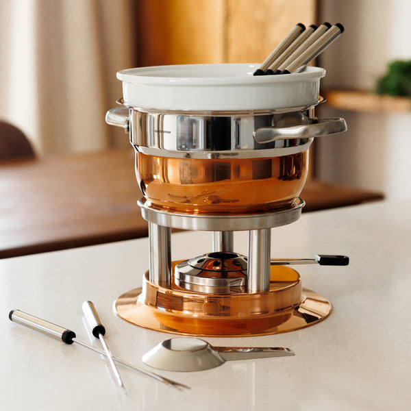 Lausanne 3-in-1 Copper Plated Fondue Set