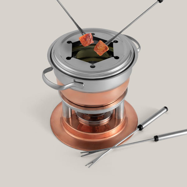 Lausanne 3-in-1 Copper Plated Fondue Set