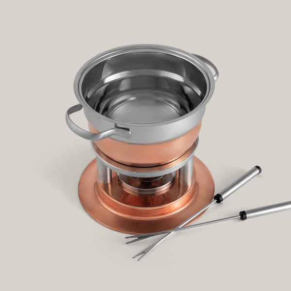 Lausanne 3-in-1 Copper Plated Fondue Set