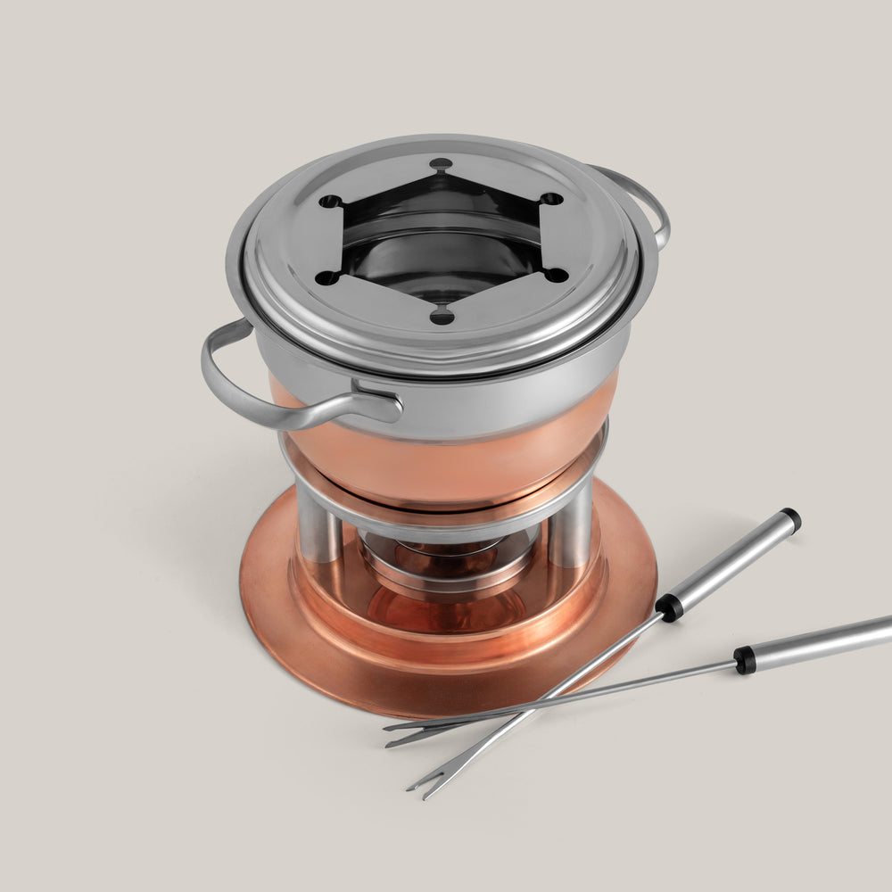 Lausanne 3-in-1 Copper Plated Fondue Set