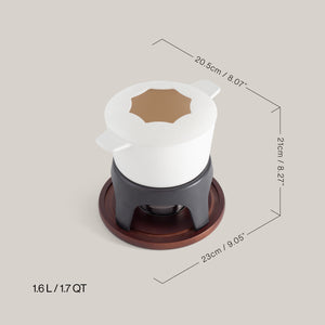 Sierra White 3-in-1 Cast Iron Fondue Set