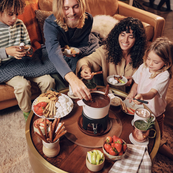 Sierra White 3-in-1 Cast Iron Fondue Set