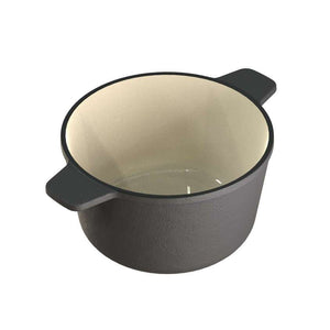 Alpine Cast Iron Fondue Set, Beluga Grey