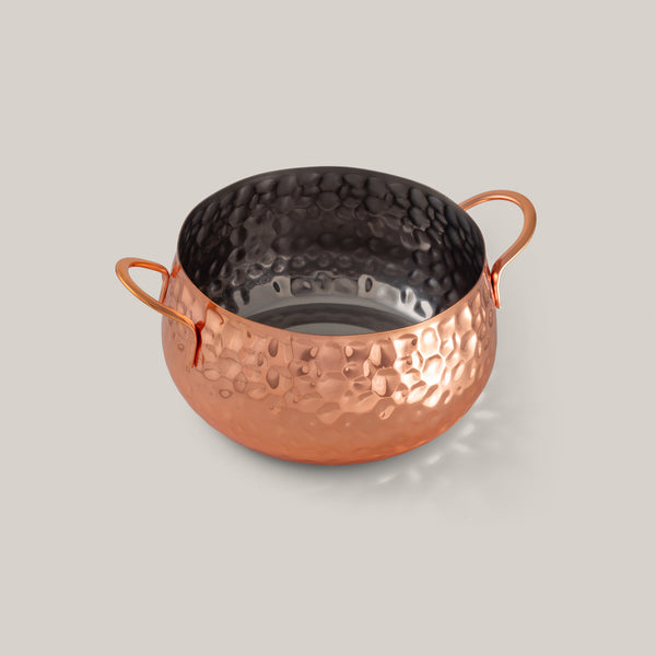 Biel Copper-Plated Oil / Broth Fondue Set