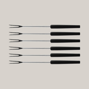 Ensemble de fourchettes à fondue – Fondue au fromage et à l'huile/au bouillon – Lot de 6