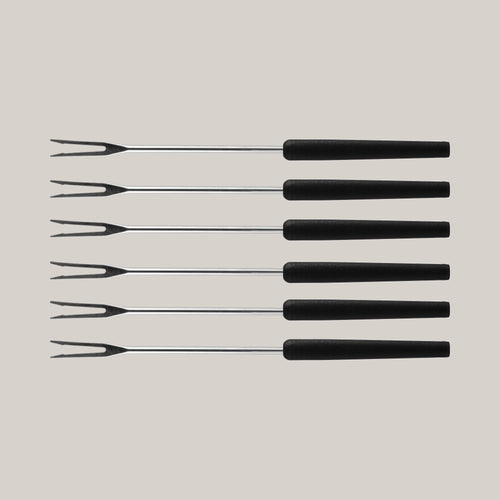 Ensemble de fourchettes à fondue – Fondue au fromage et à l'huile/au bouillon – Lot de 6