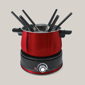 Arolla Red Stainless Steel Electric 3-in-1  Fondue Set
