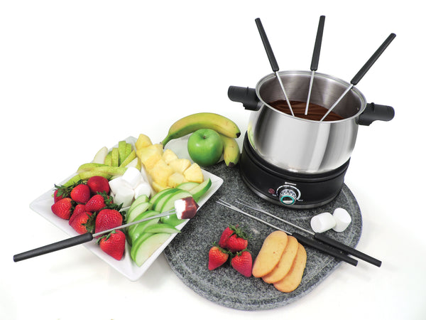 Arolla Stainless Steel Electric 3-in-1 Fondue Set