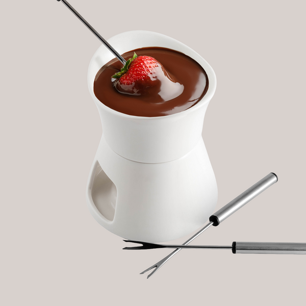 Glow Ceramic Chocolate & Cheese Fondue Set