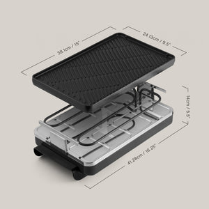 Classic Anthracite Cast Iron Raclette Grill