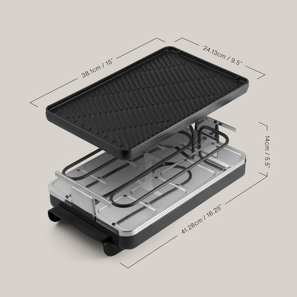 Classic Anthracite Cast Iron Raclette Grill