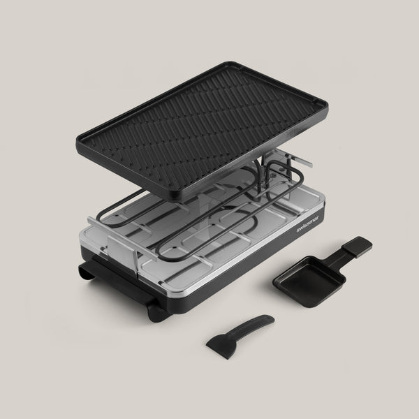 Classic Anthracite Cast Iron Raclette Party Grill