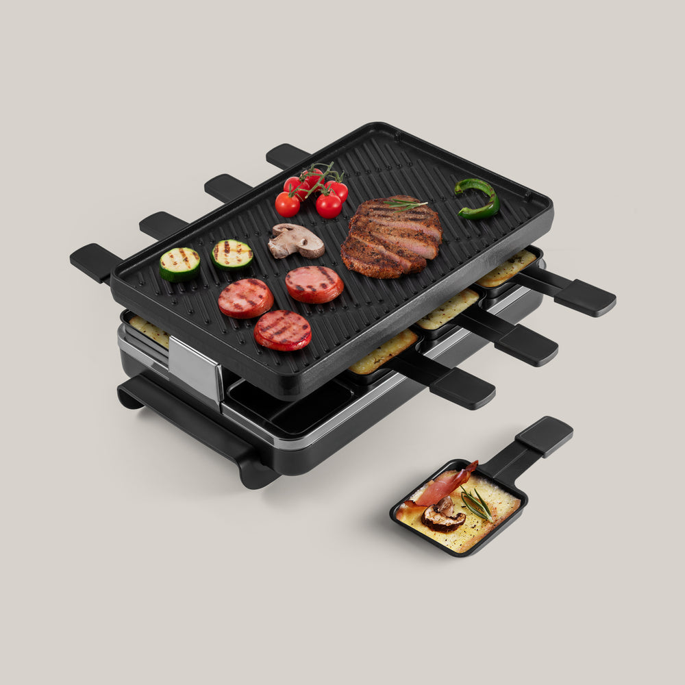 Classic Anthracite Cast Iron Raclette Party Grill