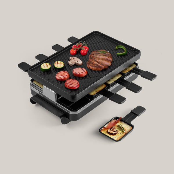 Classic Anthracite Cast Iron Raclette Party Grill