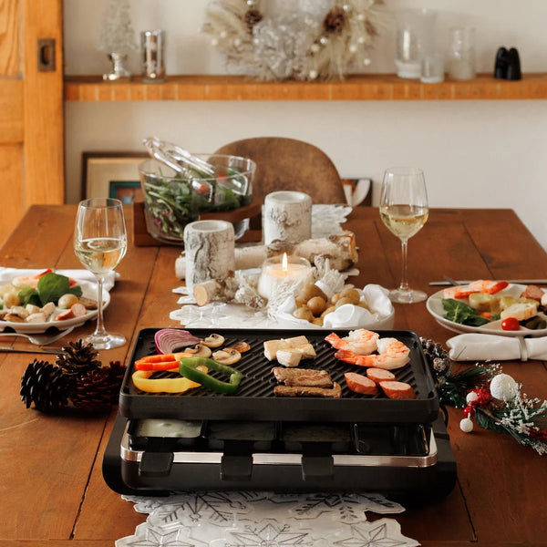 Classic Anthracite Cast Iron Raclette Grill