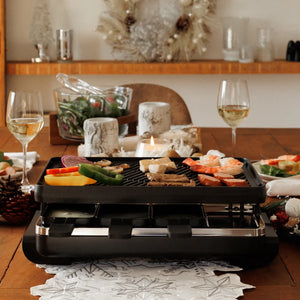 Classic Anthracite Cast Iron Raclette Grill