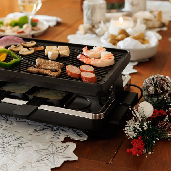 Classic Anthracite Cast Iron Raclette Grill