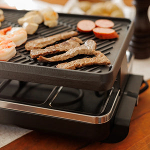 Classic Anthracite Cast Iron Raclette Grill