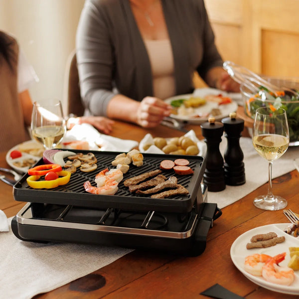 Classic Anthracite Cast Iron Raclette Grill